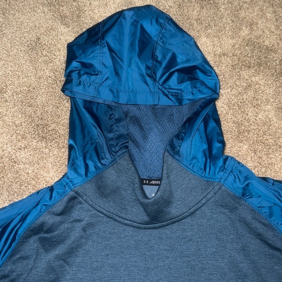 EUC Men’s Under Armour Petrol Blue Tech Terry Hoodie 1327405 Size XXL - Picture 6 of 12